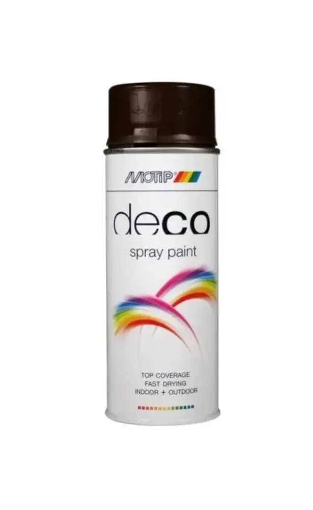 MoTip Deco Colourspray Hoogglans RAL8017 Chocolade Bruin MoTip Deco Colourspray Hoogglans RAL8017 Chocolade Bruin