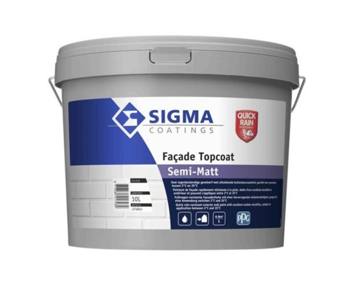 Sigma Facade Topcoat Semi-Matt | Zijdematte Gevelverf Sigma Facade Topcoat Semi-Matt | Zijdematte Gevelverf