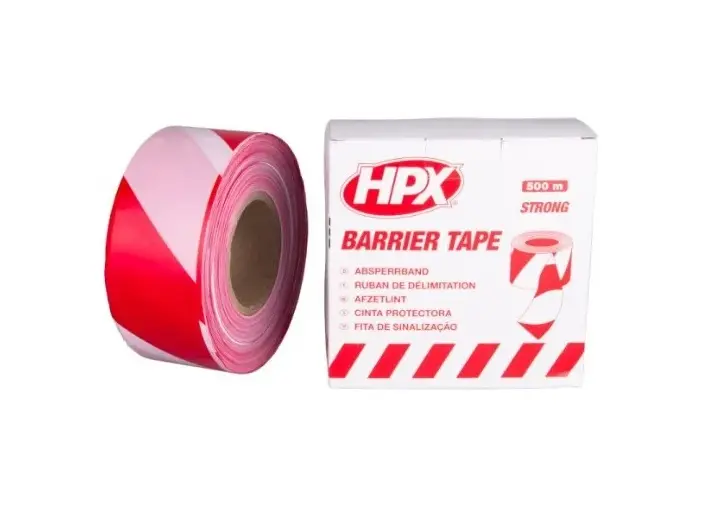 Afzetlint Wit/Rood 500 mtr | 1 ST | 70 mm