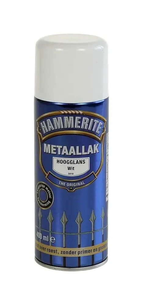 Hammerite Metaallak Hoogglans Wit S010 Spuitbus