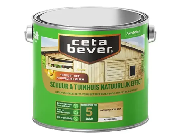 CetaBever Schuur & Tuinhuis Beits Natuurlijk Effect Blank CetaBever Schuur & Tuinhuis Beits Natuurlijk Effect Blank