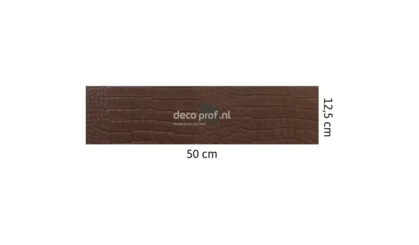 Leathr Krachtig Kastanje Croco Zelfklevend | 1 m² | 12,5 x 50 cm