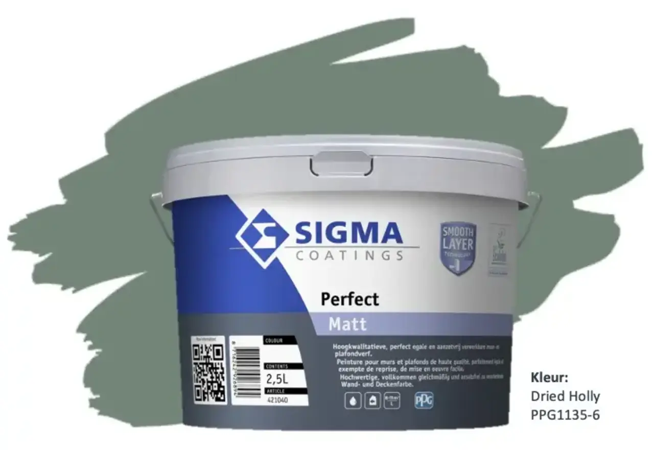 Sigma Perfect Matt | PPG1135-6 Dried Holly Sigma Perfect Matt | PPG1135-6 Dried Holly