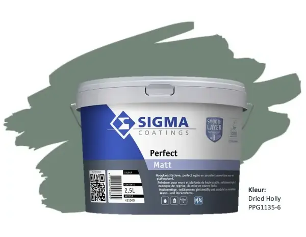 Sigma Perfect Matt | PPG1135-6 Dried Holly Sigma Perfect Matt | PPG1135-6 Dried Holly