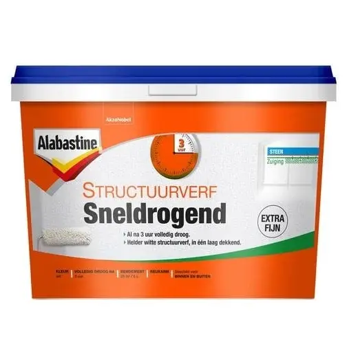 Decoprof.nl Structuurverf Sneldrogend | 5 LTR | Wit aanbieding