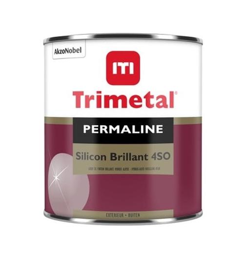 Permaline Silicon Brillant 4SO | Hoogglans Lakverf Buiten | 500 ML | Donkere kleur