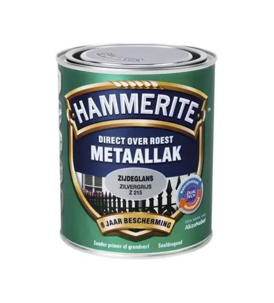 Hammerite Metaallak Zijdeglans Zilvergrijs Z215