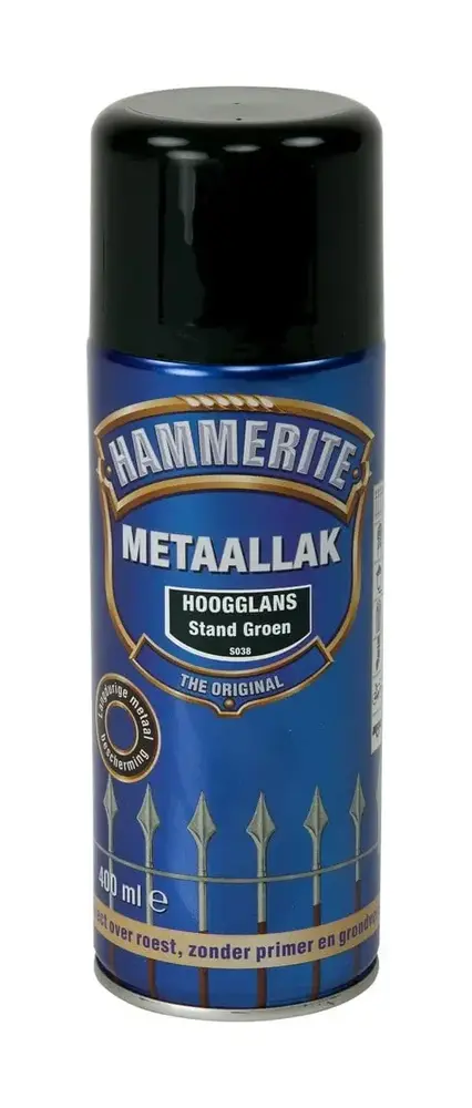 Hammerite Metaallak Hoogglans Standgroen S038 Spuitbus Hammerite Metaallak Hoogglans Standgroen S038 Spuitbus