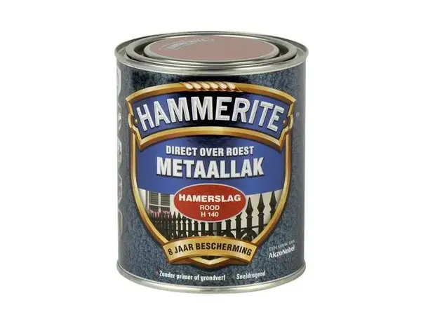 Hammerite Metaallak Hamerslag Rood H140