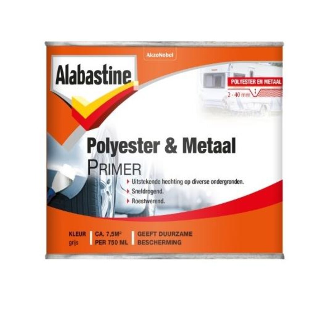 Alabastine Polyester & Metaal Primer Grijs Alabastine Polyester & Metaal Primer Grijs
