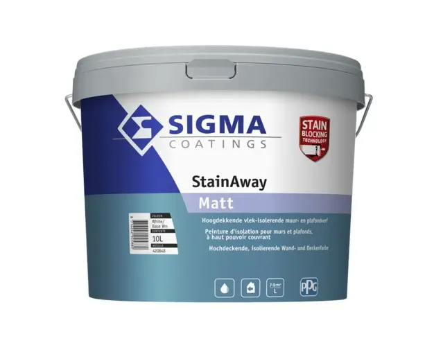 Stainaway Matt | Isolerende Muurverf en Plafondverf | 10 LTR | Wit