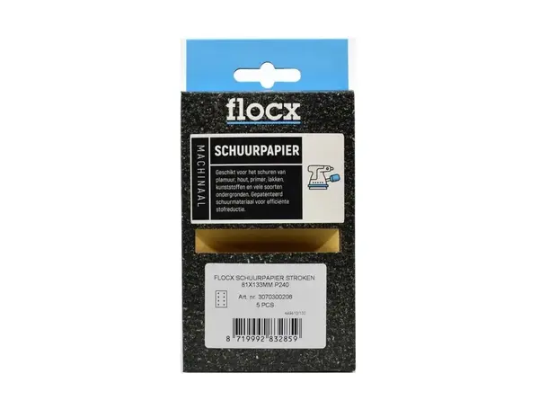 Flocx Schuurpapier Stroken 81 x 133 mm Flocx Schuurpapier Stroken 81 x 133 mm