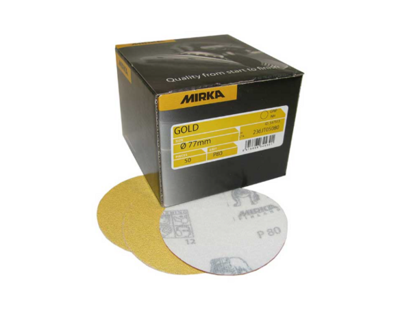 Mirka Gold Schuurschijven 77 mm 0 Gaten Mirka Gold Schuurschijven 77 mm 0 Gaten