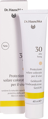 Gekleurde zonnebrandcrème gezich