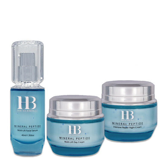 HB Dead Sea Minerals Coffret de soins du visage aux peptides minéraux