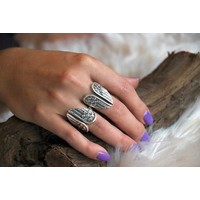 Zilveren BOHO ring Angel wings Zilveren BOHO ring Angel wings