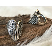 Zilveren BOHO ring Angel wings Zilveren BOHO ring Angel wings