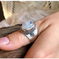 Zilveren ring Moonstone Hermosa Zilveren ring Moonstone Hermosa