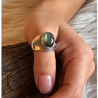 Zilveren ring Labradoriet Yai Zilveren ring Labradoriet Yai
