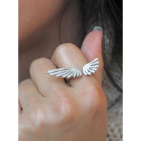 Zilveren ring Angel wing zirkonia Zilveren ring Angel wing zirkonia