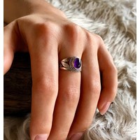 Zilveren ring Amethist Zilveren ring Amethist