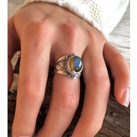 Zilveren Labradoriet ring Penny Zilveren Labradoriet ring Penny
