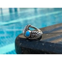 Zilveren Angelwings ring turquoise Zilveren Angelwings ring turquoise
