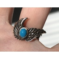 Zilveren Angelwings ring turquoise Zilveren Angelwings ring turquoise