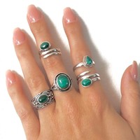 Zilveren ring Malachiet Zilveren ring Malachiet