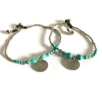 Enkelbandje Maui turquoise Enkelbandje Maui turquoise
