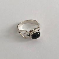 Zilveren ring Black Onyx LOVE Zilveren ring Black Onyx LOVE