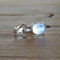 Zilveren ring Moonstone LOVE Zilveren ring Moonstone LOVE