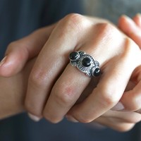 Zilveren ring Black Onyx 'Jaipur' Zilveren ring Black Onyx 'Jaipur'