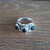 Zilveren ring Black Onyx 'Jaipur' Zilveren ring Black Onyx 'Jaipur'