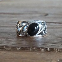 Black Onyx ring Paisley Black Onyx ring Paisley