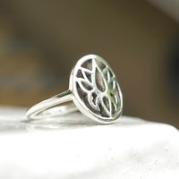 Zilveren BOHO ring Lotus Zilveren BOHO ring Lotus