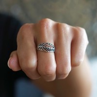 Zilveren BOHO ring Feather Zilveren BOHO ring Feather