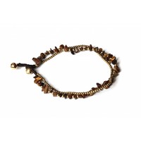 Enkelbandje met Tiger-eye steentjes Enkelbandje met Tiger-eye steentjes