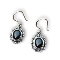 Zilveren Oorbellen Black Onyx Zilveren Oorbellen Black Onyx