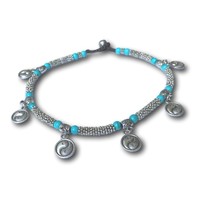 Enkelbandje Yin Yang Turquoise Enkelbandje Yin Yang Turquoise