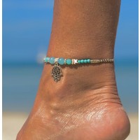 Enkelbandje Turquoise Hamsahand Enkelbandje Turquoise Hamsahand