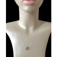 Zilveren pentagram in cirkel ketting Zilveren pentagram in cirkel ketting