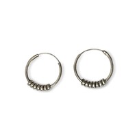 Bali hoops 15 mm zilver Bali hoops 15 mm zilver