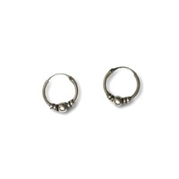 Bali hoops 12 mm zilver Bali hoops 12 mm zilver