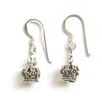 Zilveren oorhangers Crown Zilveren oorhangers Crown