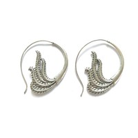 BOHO hoops Feather zilverkleurig BOHO hoops Feather zilverkleurig