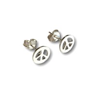 Zilveren oorknopjes Peace Zilveren oorknopjes Peace