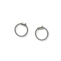 Zilveren oorknopjes Bali circle Zilveren oorknopjes Bali circle
