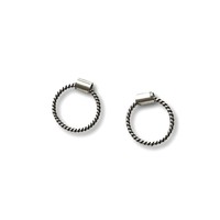 Zilveren oorknopjes Bali circle Zilveren oorknopjes Bali circle