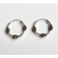Bali hoops 17 mm zilver Bali hoops 17 mm zilver